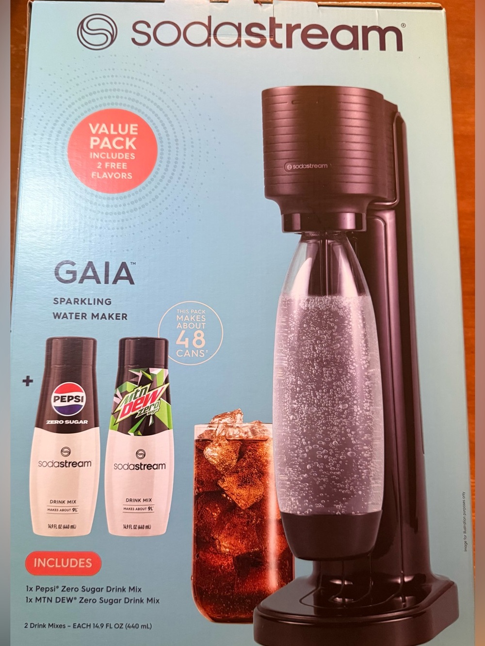 SodaStream Gaia Sparkling Water Maker - Black